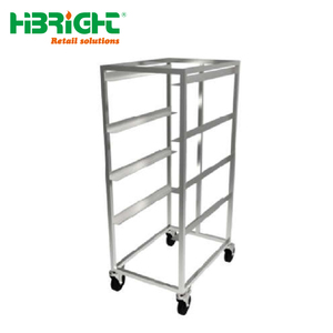 Chariot de restauration en acier inoxydable avec chariot à plat de cuisine commerciale à roues pour un service alimentaire efficace - Product Image 6