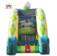 Ensemble de jeux sportifs gonflables 4-en-1 écologiques en PVC - Jeux de golf, baseball, frisbee et football pour fêtes et événements en plein air