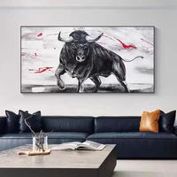 Grande toile murale vintage représentant un cowboy occidental, peinture murale, décoration intérieure américaine, peintures de qualité supérieure