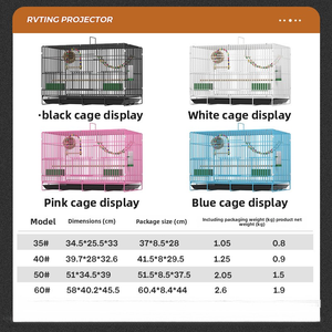Grande Gabbia Voliera di Lusso in Metallo per Allevamento Uccelli da Esterno Eco-friendly con Chiusura a Pulsante a Tinta Unita per Pappagalli e Piccioni - Product Image 4