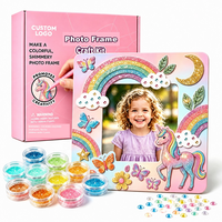 Kit d'artisanat Licorne : Cadre Photo Pailleté DIY – Ensemble de Jouets Créatifs pour Décoration Maison, Strass Scintillants – Idéal pour Garçons de 8 à 12 Ans – Vente en Gros pour Fêtes