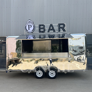 Food Truck <b>Fabrication</b> Street Hot Dog Coffee Cart Food Van Mobile Food Trailer With Full <b>Kitchen</b> USA - Product Image 1