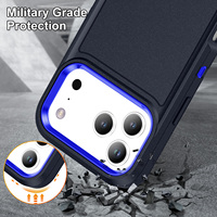 Meilleure vente 3 couches antichoc TPU PC housse de téléphone pour iPhone 14 15 16 Plus Pro Max pour iPhone 17 Air Pro Max étuis de téléphone portable