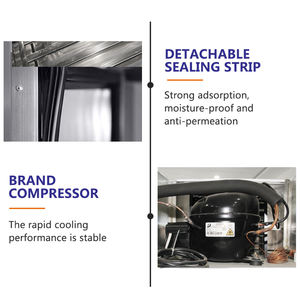 <span class=keywords><strong>Congélateur</strong></span> vertical de 300 L avec porte vitrée pour boissons, réfrigérateur à bière, vitrine réfrigérée pour boissons pour magasin de proximité - Product Image 3