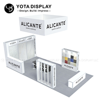 Stand d'exposition modulaire Yota 20x40 pieds en aluminium rétroéclairé, réutilisable, facile à installer, comptoir promotionnel portable pour salons professionnels