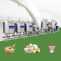 Ligne de production de yaourt au lait concentré UHT pour petites exploitations laitières, machine de traitement du yaourt automatique commerciale avec pasteurisation