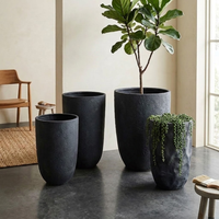 Vase de sol en fer imitation céramique minimaliste Wabi-Sabi pour la décoration de la maison, pot de fleurs texturé en pierre volcanique pour jardin extérieur