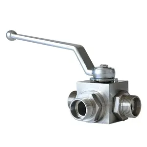 Hot Selling Stainless Steel 304 Three-way External Threaded Ball Valve And High-pressure Ball Valve