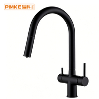 Robinet de cuisine moderne en laiton pour hôtel, avec cartouche céramique, eau potable directe, bec flexible extractible, eau chaude/froide, à poser sur comptoir