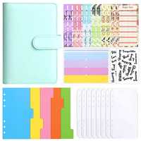Carnet de budget en cuir PU pour la gestion des finances, avec enveloppes pour espèces, format A6, à feuilles mobiles, vente en gros