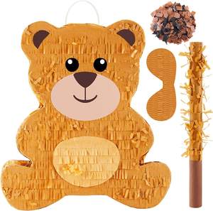 <span class=keywords><strong>Kit</strong></span> de piñata écologique avec masque et bâton <span class=keywords><strong>pour</strong></span> les fêtes d'anniversaire des enfants, Halloween et décorations de Noël - Product Image 2