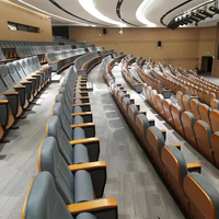 Chaise d'auditorium pliante rétractable vintage, sièges rétro pour église et cinéma, mobilier de luxe pour salle de conférence scolaire et usage domestique
