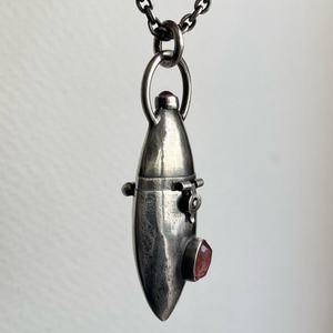 Custom Made Contemporary Design Opal Triangle <b>Locket</b> Pendant Necklace for <b>Memorial</b> Urn or Personal Jewelry for Punk Zircon - Product Image 3