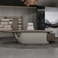 Bureau de travail minimaliste moderne de luxe en panneaux de bois, table d'ordinateur convertible sur mesure pour bureau, maison, hôpital