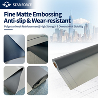 Membrane d'étanchéité en PVC renforcé souple à froid de 1,5 mm, soudable à l'air chaud et résistante aux racines, anti-UV, gaufrée mate pour toiture