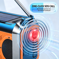 Radio Solar de Manivela para Supervivencia en Campamentos, 10000mAh, Alerta Meteorológica, Banco de Energía