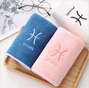 High Quality Luxurious Microfiber Gym <b>Towel</b> Custom <b>Pink</b> Logo Embroidery Small Hand Face <b>Towel</b> for Fitness Made of Cotton No MOQ - Product Image 2