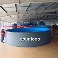 Piscine gonflable ronde Drop Stitch, finition brossée, double couche épaisse, en PVC pliable, échantillon, grande piscine familiale pour enfants, pour jardin