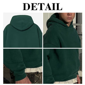 Sweat-shirt Kingsen de haute qualité, imprimé numériquement, sans poches, couleur unie, en tissu French Terry, design épaules tombantes, pour l'hiver - Product Image 6