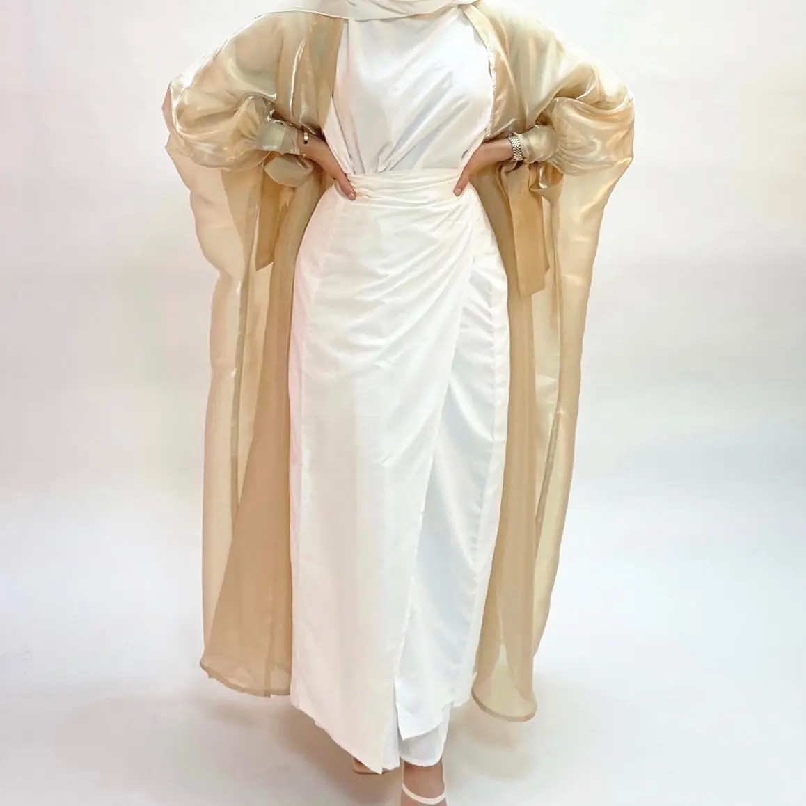 공장 라마단 이드 무바라크 아바야 두바이 터키 아랍어 이슬람 인도 무슬림 패션 히잡 긴 내부 드레스 Abayas 인과 가운