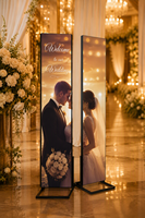 Nouvel écran publicitaire LED intérieur en aluminium moulé sous pression, ultra-plat 35 mm, mobile, pour mariages et hôtels