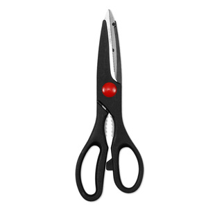 Kitchen Scissors Stainless Steel Black Straight Head Multi Functional For Home Use Food Cutting - Product Image 4