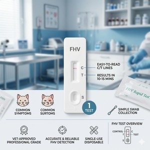 Kits de Prueba de Antígeno del Virus del Herpes Felino Tipo 1 de Alta Precisión <span class=keywords><strong>para</strong></span> Veterinaria FHV - Product Image 1