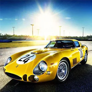 Peinture de diamant voitures de <span class=keywords><strong>sport</strong></span> jaune, broderie complète de paysage, perceuse murale, Art, cadeau à la main, décoration de maison, - Product Image 1