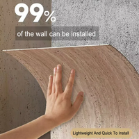 Panneau mural extérieur imperméable en pierre souple MCM Travertin, dalle artificielle en argile, carrelage mural flexible en pierre pour la décoration