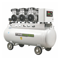 Compresseur d'air 3 cylindres sans huile 300l/min, compresseur d'air silencieux, machines industrielles, compresseur d'air 100 litres