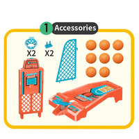 Jeu de basket-ball de table tendance pour 2 joueurs, jeu de compétition d'intérieur, jouet amusant pour les fêtes, divertissement interactif pour les enfants et la famille
