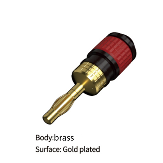 Six Blade Banana Head Speaker Cable Plug, Welding Free Audio Speaker Cable, Banana Plug 4mm