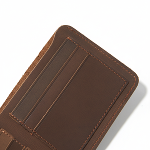 Cartera de Cuero con Bloqueo RFID Personalizada para Hombre, Grabado de Logotipo Personalizado, Pedido al por Mayor para Distribuidores, Diseño Francés, Modelo FD0000301 - Product Image 1