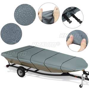 Funda para Bote Jon 600D, Impermeable, Gris, Resistente, Remolcable, Protección Solar Anti-UV, Universal para 12', 14', 16', 18' - Product Image 2