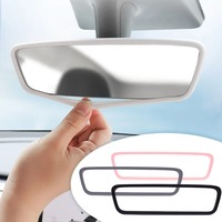 Kit d'intérieur de voiture en silicone, protection de rétroviseur, cadre pour Tesla Model 3 Y S X, accessoires de console centrale, couvercle de rétroviseur