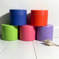 50ml Luxus-Hautpflegeverpackung Kunststoff-Körperbutter-Behälter Leerer Kosmetik-Gesichtslotion-Cremetiegel mit Deckel Anpassbare Farbe und Logo