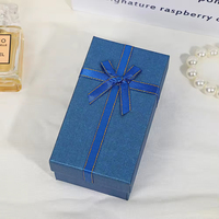 Boîte cadeau personnalisée avec couvercle et base, avec nœud en ruban, pour l'emballage de parfums, de bijoux et de cosmétiques