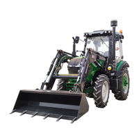 Tractor Agrícola Superpotente de 80HP 4WD con Cabina con Aire Acondicionado, Sistema Hidráulico Robusto, Alta Capacidad de Elevación y Sistema de Potencia Diésel Moderno