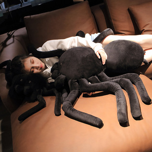 2025 tendance mignon doux dessin animé <span class=keywords><strong>peluche</strong></span> Animal fête décorations 30cm noir <span class=keywords><strong>araignée</strong></span> en <span class=keywords><strong>peluche</strong></span> oreiller géant <span class=keywords><strong>araignée</strong></span> en <span class=keywords><strong>peluche</strong></span> jouets - Product Image 4