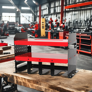 Support de perceuse multifonctionnel en acier au carbone à trois niveaux, robuste, à montage mural, pour rangement d'outils, <span class=keywords><strong>armoire</strong></span> suspendue, garage - Product Image 6