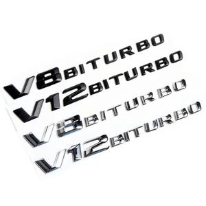 สติกเกอร์ติดข้างรถ V8 <span class=keywords><strong>V12</strong></span> BITURBO ตัวอักษรตราสัญลักษณ์ติดข้างรถ เหมาะสำหรับรถยนต์เมอร์เซเดส-เบนซ์ SL SLK CL S ML GL - Product Image 1