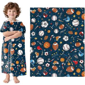 Manta de Franela con Motivos Deportivos, Manta para Siesta, Lavable a Máquina, Resistente a la Decoloración, para Dormitorio, Sala de Estar, Impresión Personalizada YH- - Product Image 6