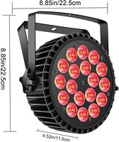180W LED Par lumière sans fil DMX RGBW 10Wx18 éclairage de scène super lumineux pour lumières professionnelles de fête de festival