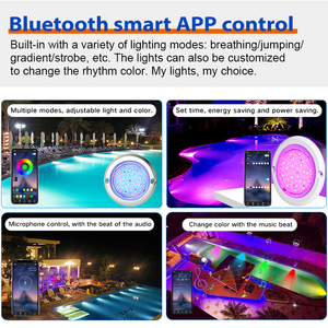 New Arrival piscine đèn 6 Wát app điều khiển từ xa <span class=keywords><strong>LED</strong></span> ánh sáng dưới nước nhựa đầy <span class=keywords><strong>LED</strong></span> hồ bơi chiếu sáng - Product Image 2