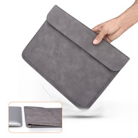 Funda Protectora para Portátil de Cuero PU Suave de 13.3-15.4 Pulgadas, Impermeable, Ultra Delgada, con Asa para MacBook - Logotipo Personalizado