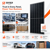 Panneau solaire monocristallin Ginza 650W à double vitrage, 144 cellules, IP68, module PV haute efficacité pour systèmes commerciaux connectés au réseau