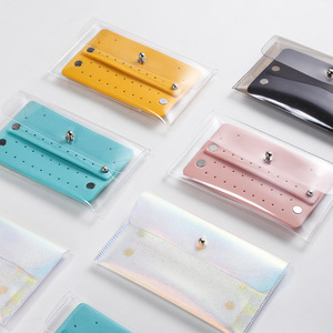 Portable and simple transparent jewelry bag for rings, <b>earrings</b>, and miscellaneous items; a convenient storage <b>box</b> for personal - Product Image 1