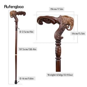Canne en bois d'éléphant Rufengbao, bâton de marche en bois massif avec embout en caoutchouc, élégante pour homme, utilisation en extérieur - Product Image 2