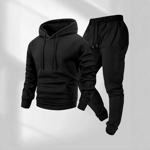 Conjunto Deportivo Informal y Cómodo de 250 g para Hombre, con Sudadera con Capucha de Color Sólido, Incluye Sudadera con Capucha/Camiseta Deportiva y Pantalones Deportivos - Product Image 4