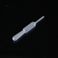 Pipette Pasteur miniature graduée en plastique transparent jetable pour laboratoire médical Heonlicor, 3 ml, 0,1-10 ml